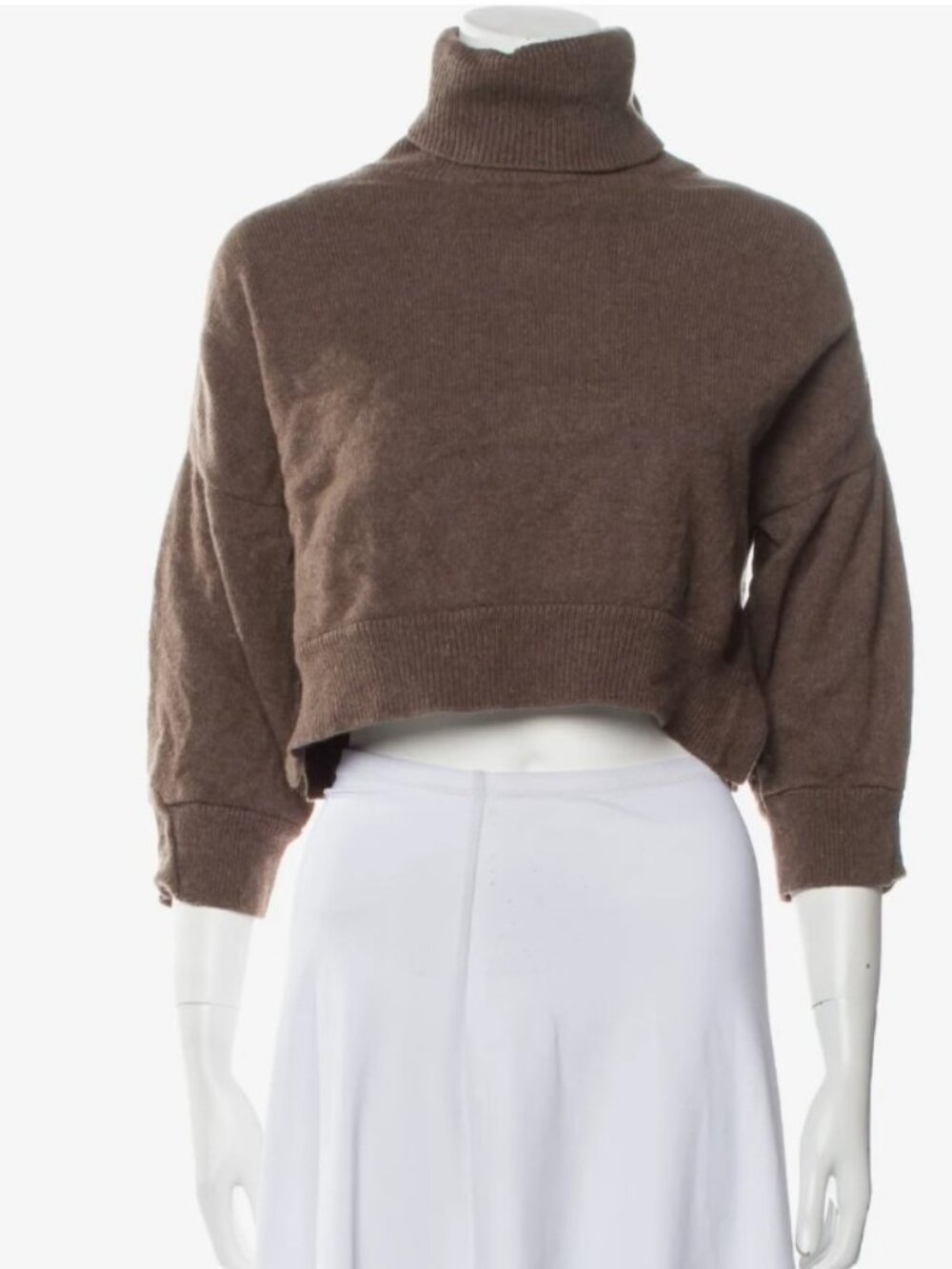 Chloe Brown 2006 Wool Sweater Crop Top L